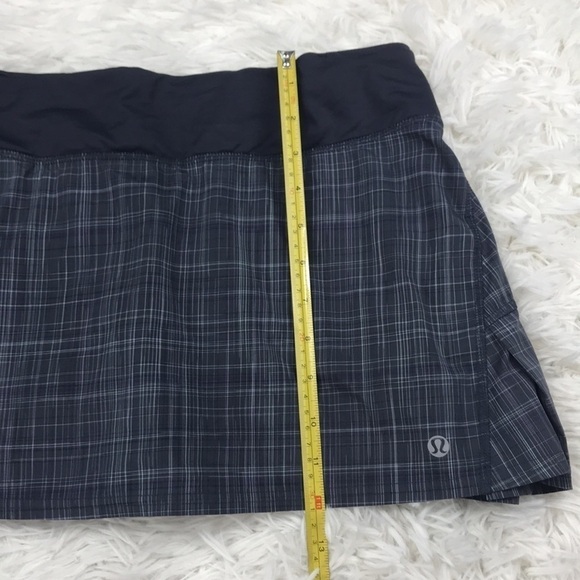 Lululemon Speed Skirt Coal Pig Pink Shale Stripe - Picture 6 of 8